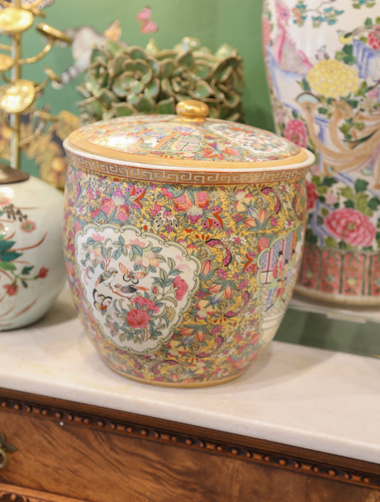 Colorful Lidded Round Box