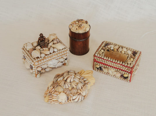 Sailor's Valentine Antique Shell Boxes