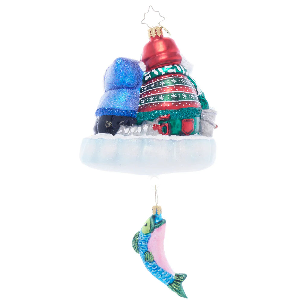 Ice Fishing Snow Pals Radko Ornament