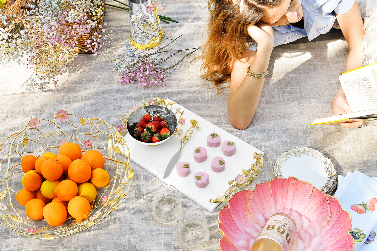 Wildflowers Cheeseboard with Knife