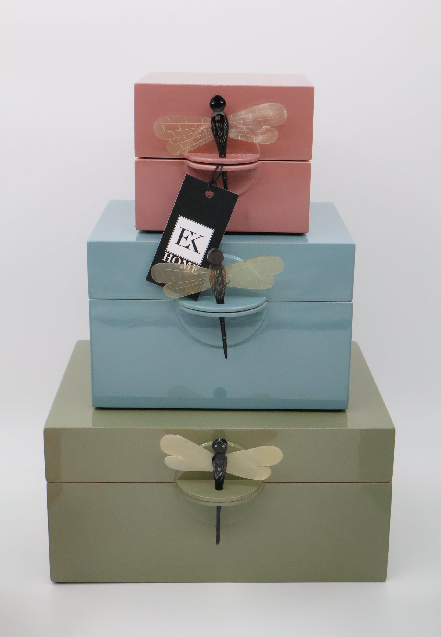 Lacquered Dragonfly Boxes