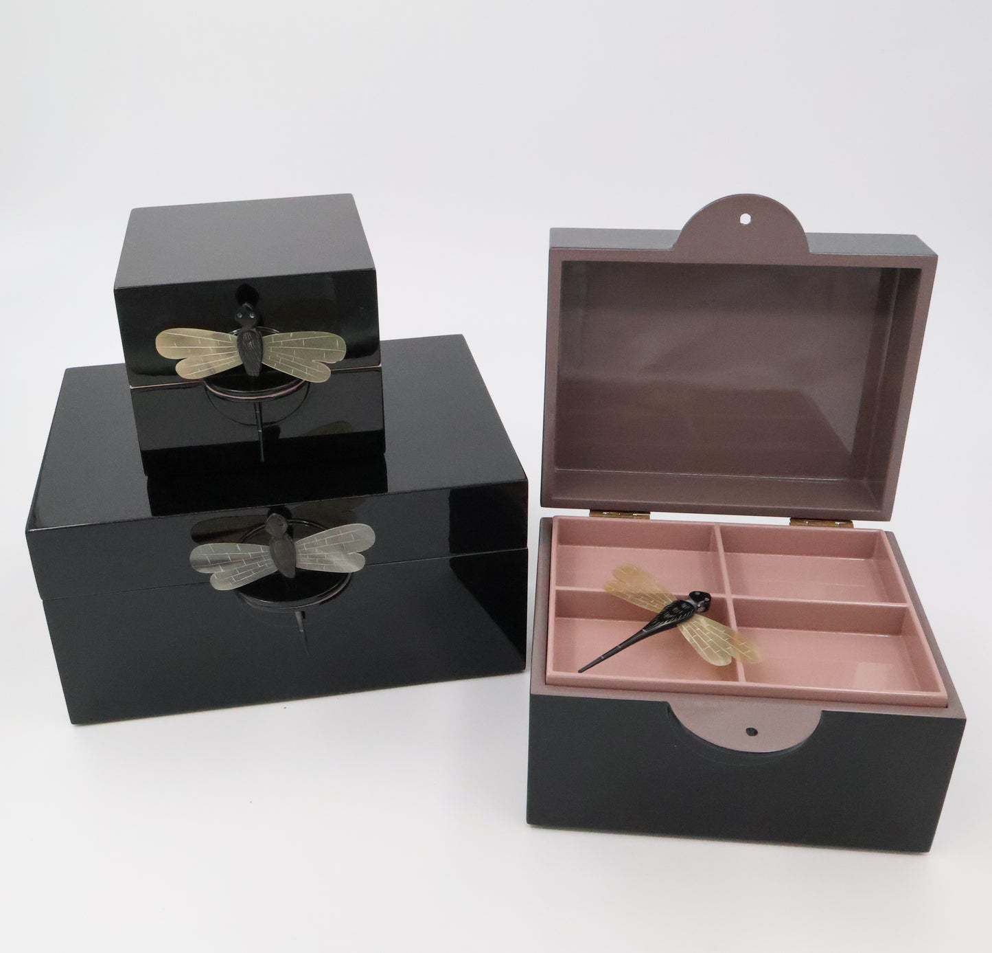 Lacquered Dragonfly Boxes