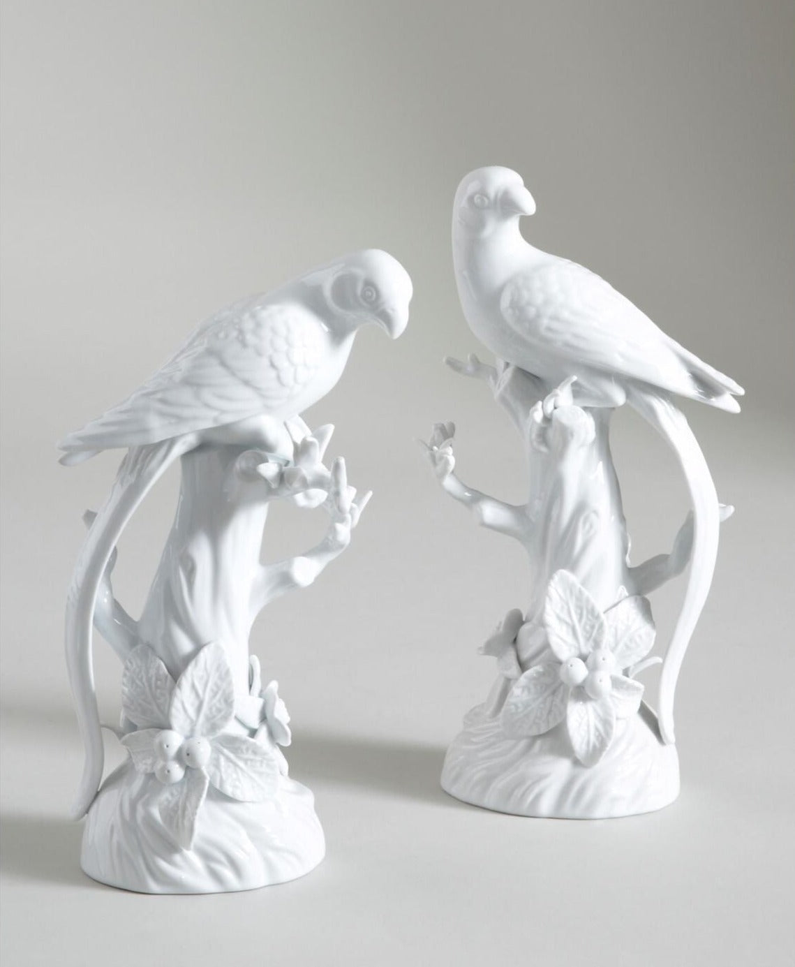 EK Home Jackson MS Ceramic White Parrots Chelsea House