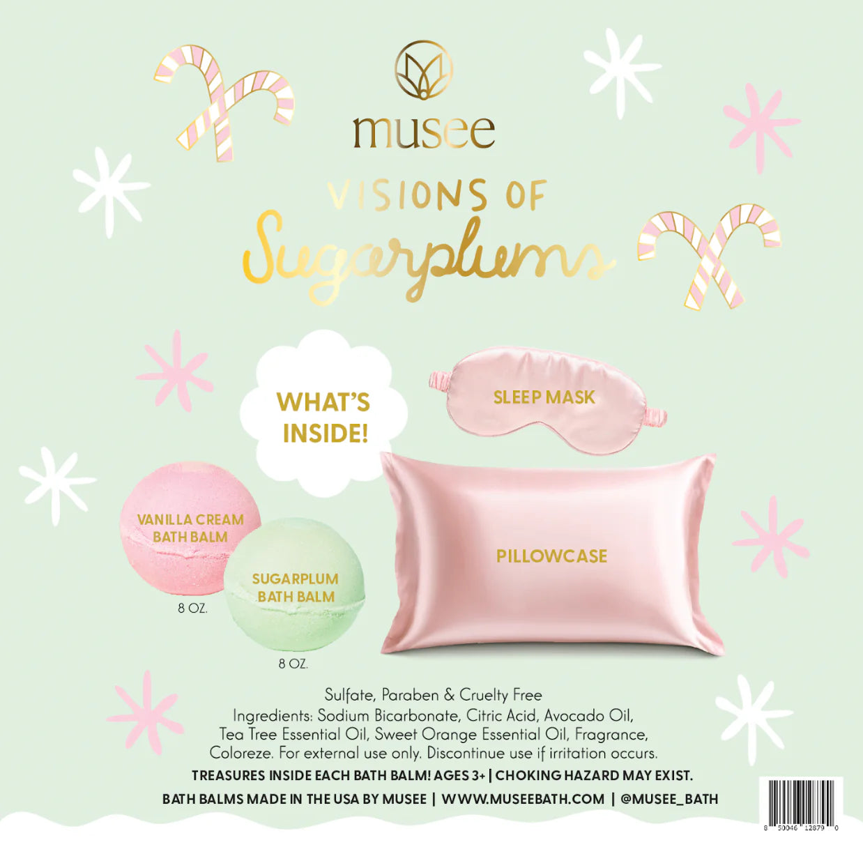 Visions of Sugar plums Bath Balm & Eye Mask Set