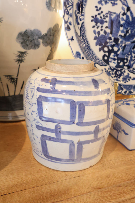 Blue & White Ginger Pot