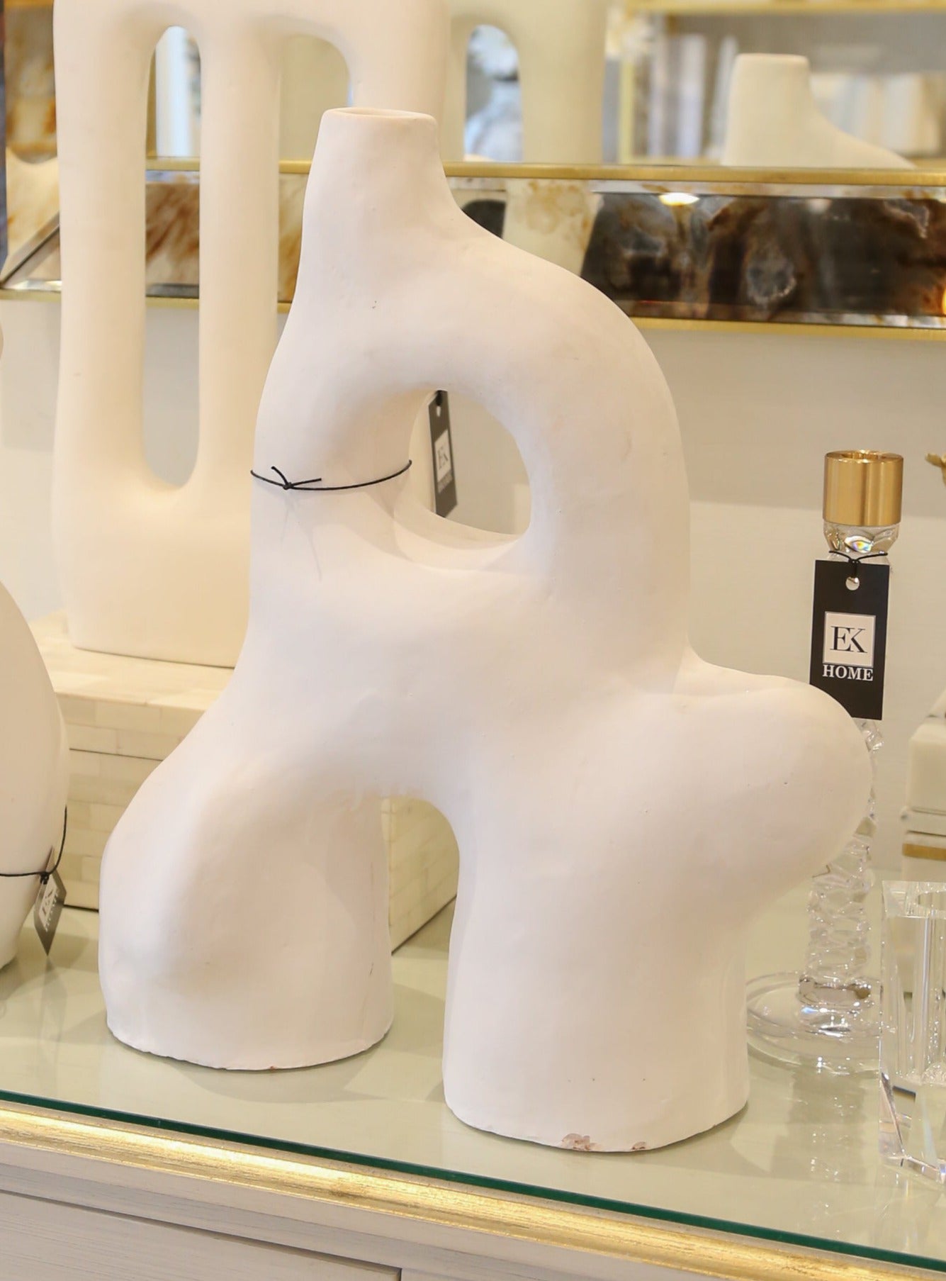 Sculptural White Vases