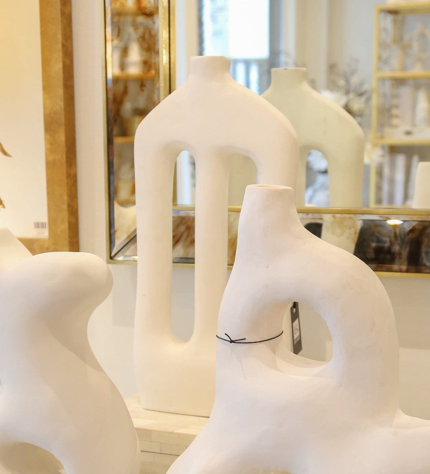 Sculptural White Vases