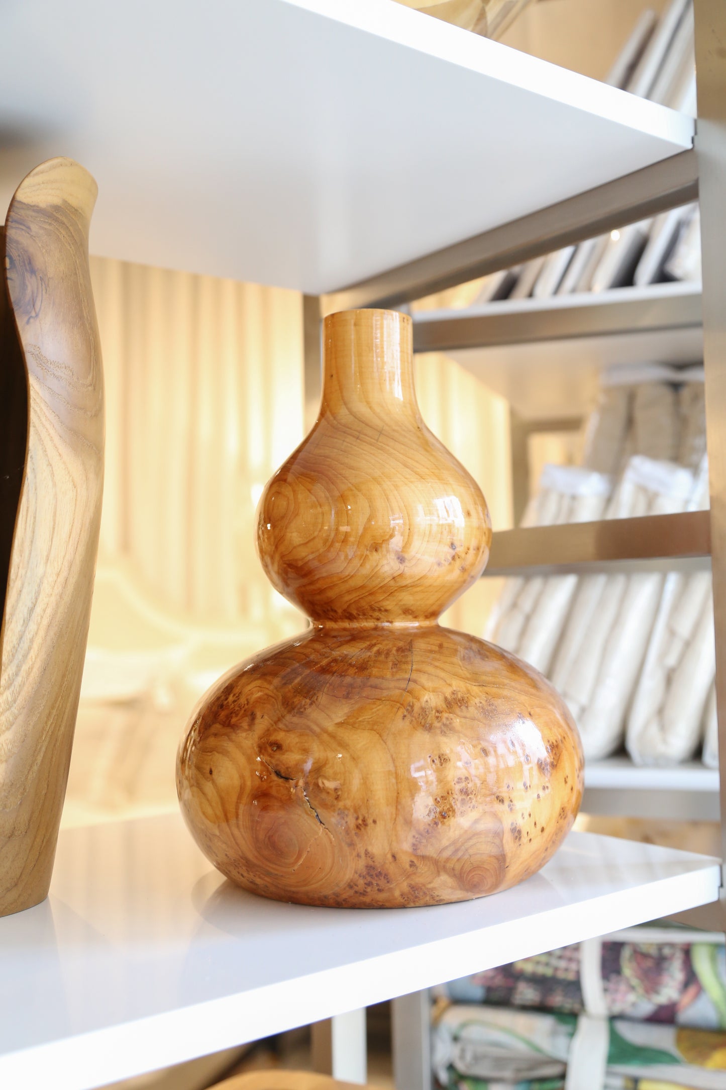 Polished Timber Vases