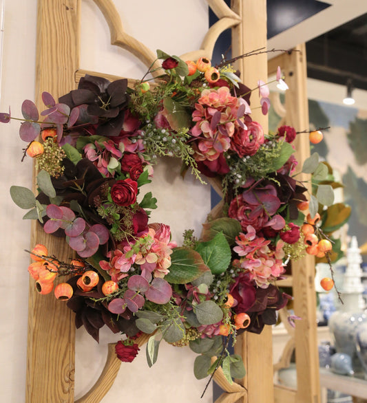 25" Ranunculus & Hydrangea Wreath