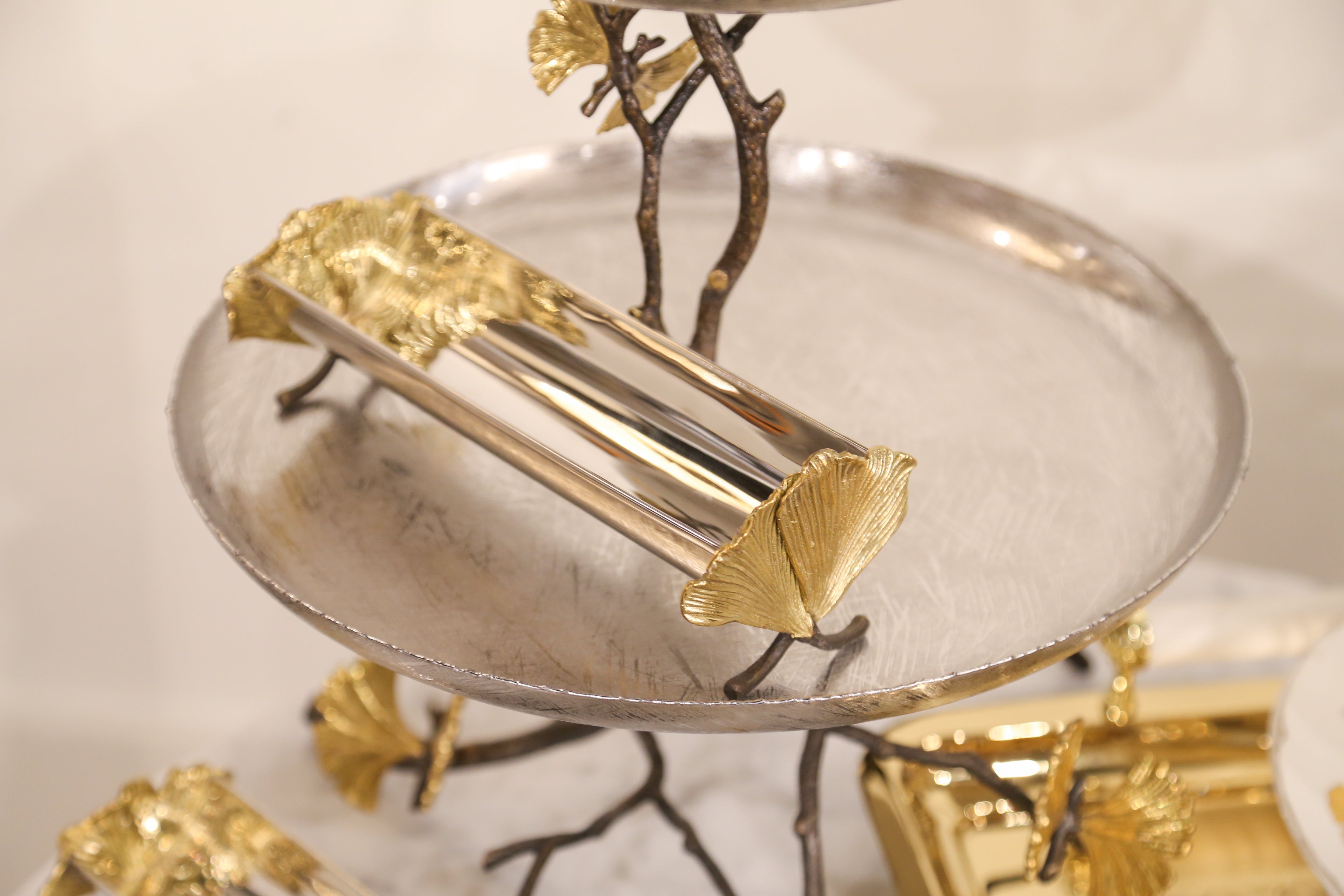 Michael Aram Golden Ginkgo Cracker Dish – EK Home
