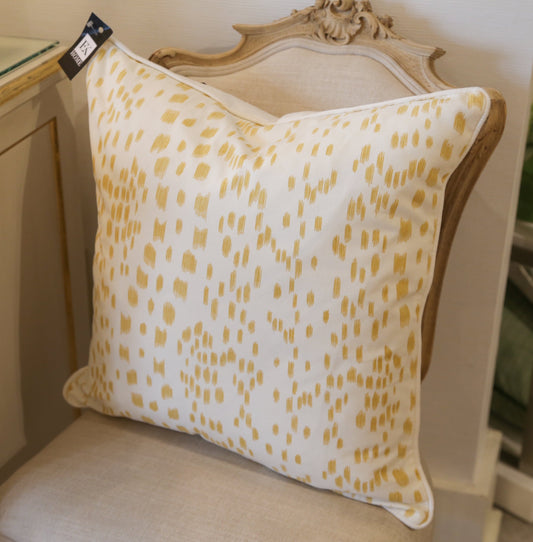 Mustard Print Custom Square Pillow