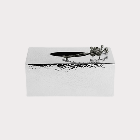 Black Orchid Tissue Box Holder