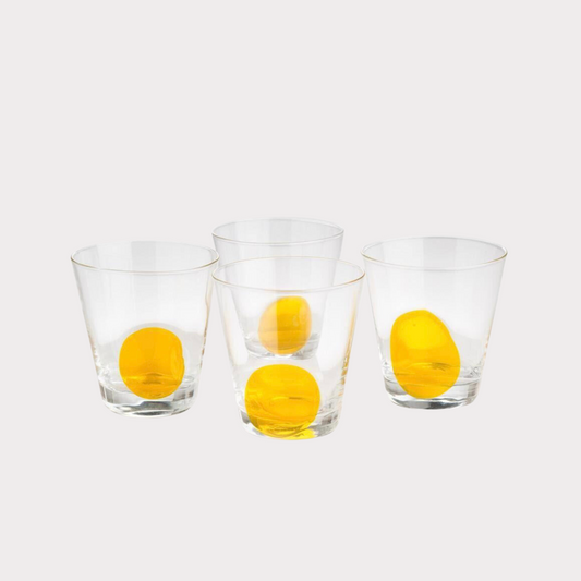 Yellow Dot Glass Set