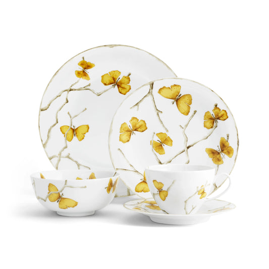 Butterfly Ginkgo Gold Dinnerware