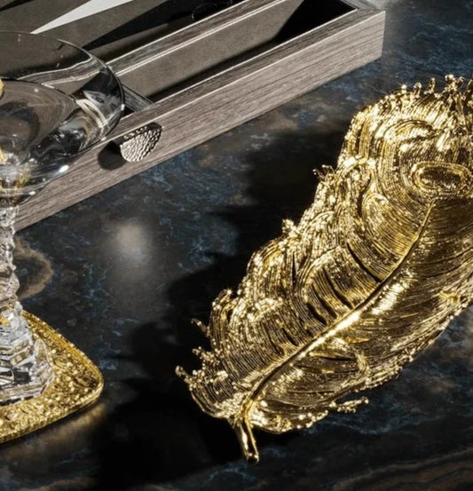 Plume Tray Gold