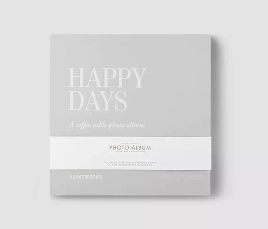 Happy Days Photo Album Gray