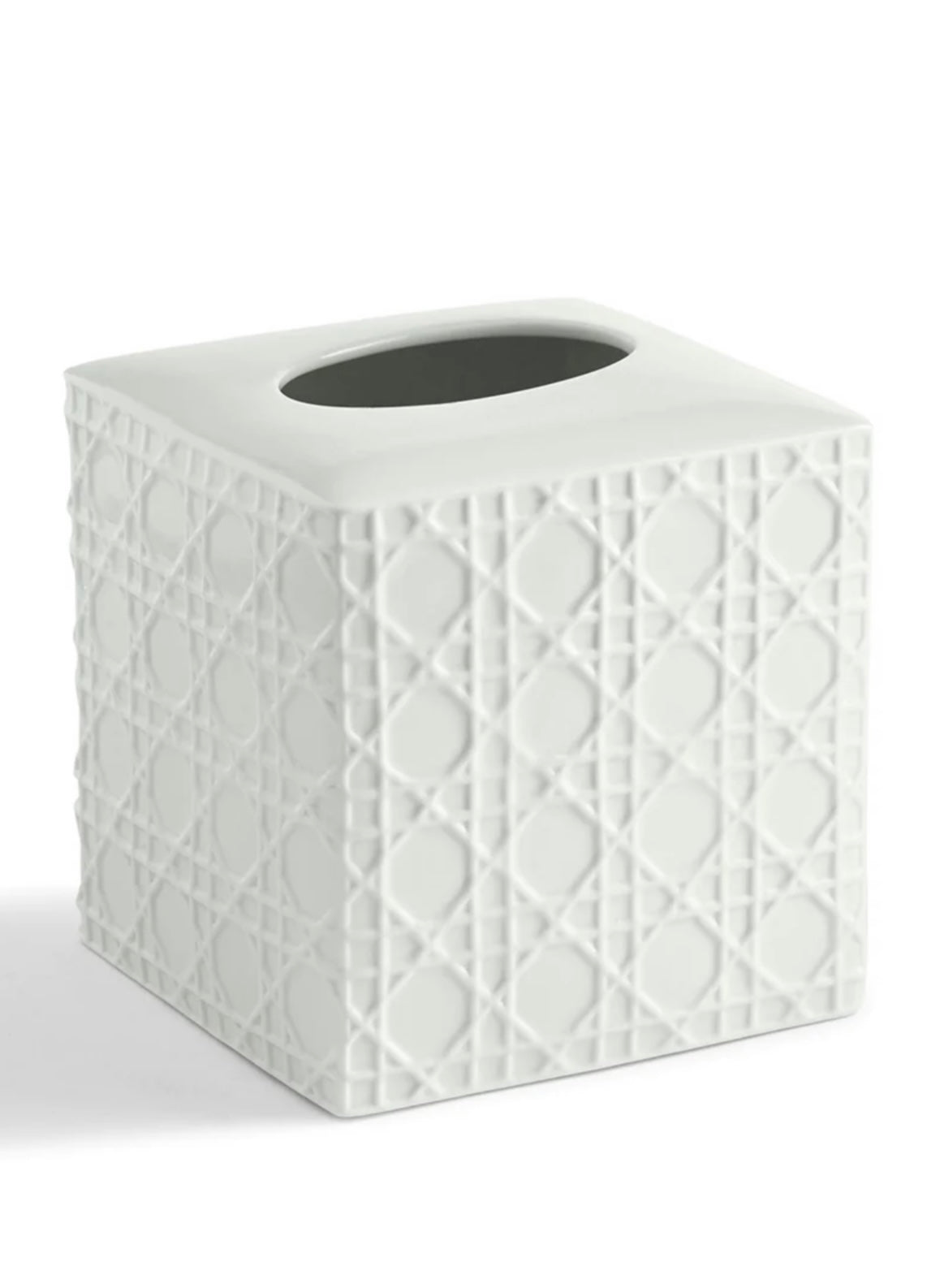 White Rattan Porcelain Bath Collection