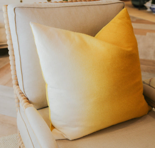 Goldenrod Dip Dyed Pillow